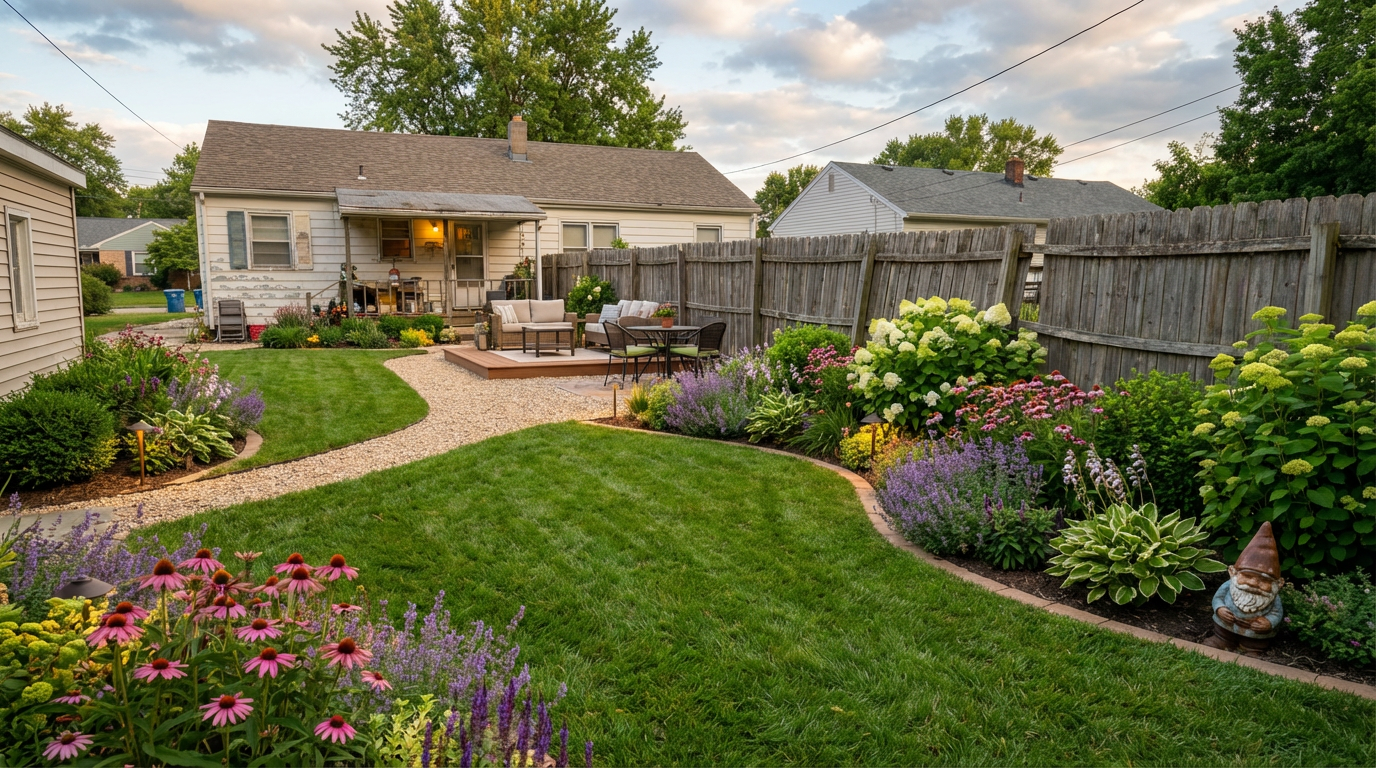 Demo garden with AI-generated landscape design